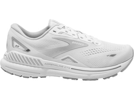 Women s Brooks Adrenaline GTS 23 White Oyster Silver Mesh Online now