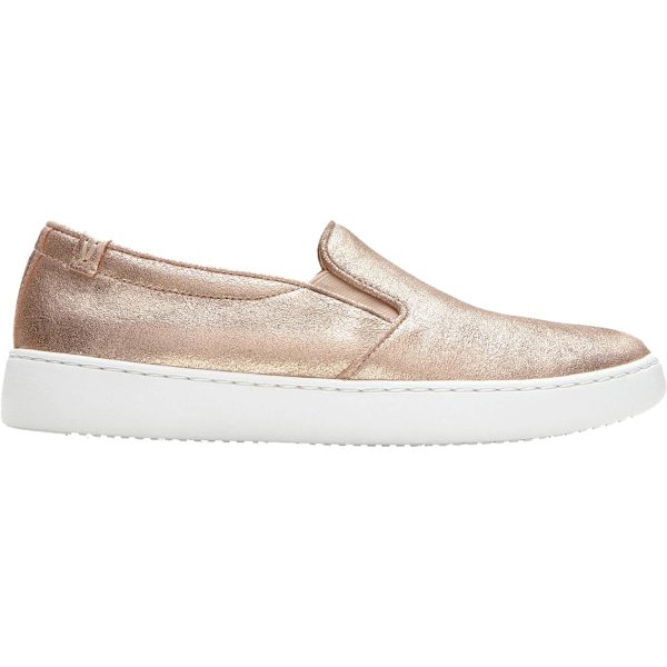 Women s Vionic Avery Pro Non-Slip Rose Gold Metallic Suede Supply