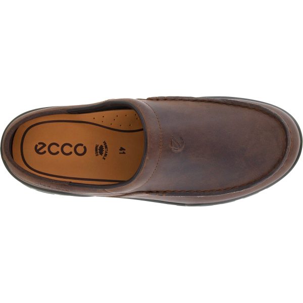 Men s Ecco Track 25 Clog Cocoa Brown Leather Online Hot Sale