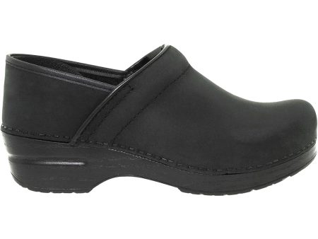 Women s Dansko Professional Clog Black Oiled Leather Sale