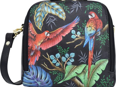 Anuschka Small Zip Around Organizer Rainforest Beauties Leather For Sale