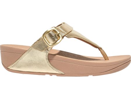 Women s FitFlop Lulu Platino Leather Online Sale