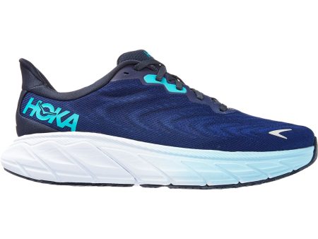 Men s Hoka Arahi 6 Outer Space Bellwether Blue Mesh Online