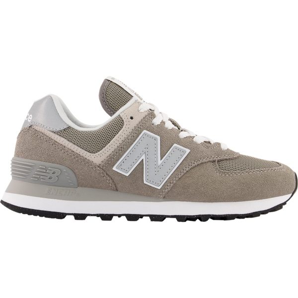 Women s New Balance WL574EVG Grey White Suede For Sale