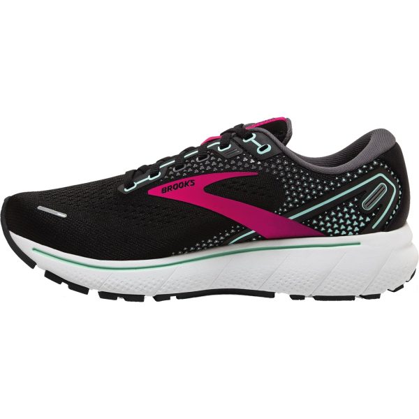 Women s Brooks Ghost 14 Black Pink Yucca Mesh Hot on Sale