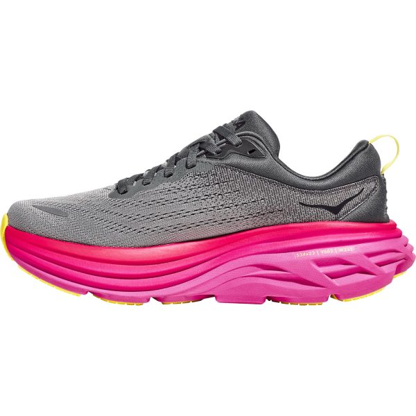 Women s Hoka Bondi 8 Castlerock Strawberry Mesh Hot on Sale