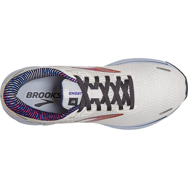 Women s Brooks Ghost 14 White Heather Ebony Mesh Online now