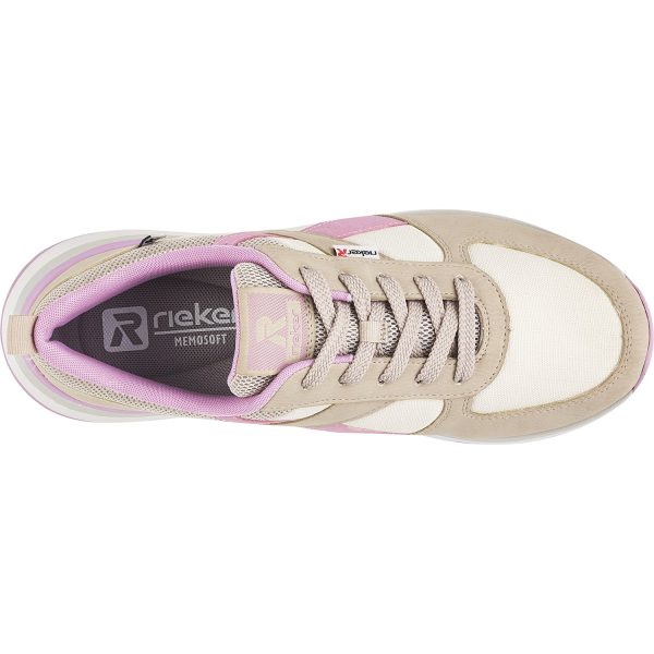 Women s Rieker Revolution 42502-60 Nicolina 60 Cliff Cream Lavender Nylon Cheap