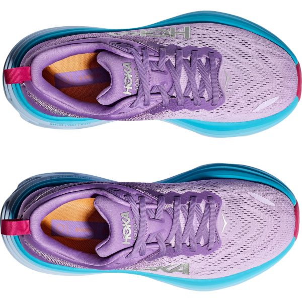 Women s Hoka Bondi 8 Chalk Violet Pastel Pink Mesh For Cheap