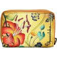 Anuschka Credit And Business Card Holder Caribbean Garden Leather Online Hot Sale