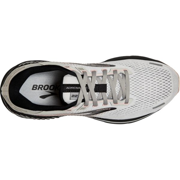 Women s Brooks Adrenaline GTS 22 Grey Rose Black Mesh Cheap