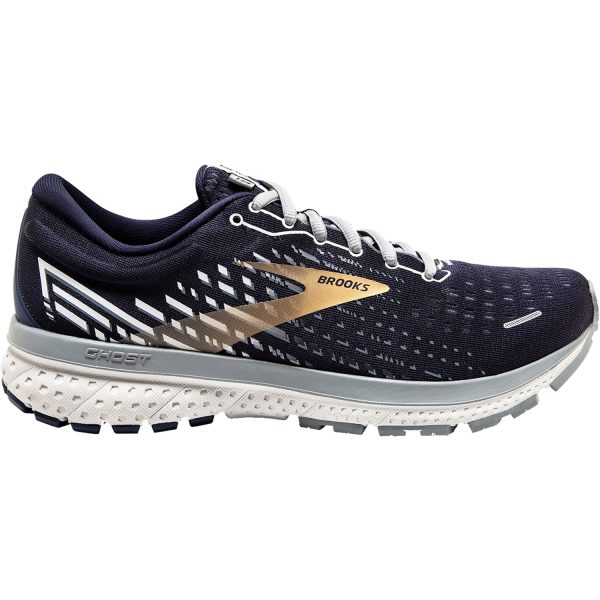 Men s Brooks Ghost 13 Peacoat Grey Gold Mesh Cheap