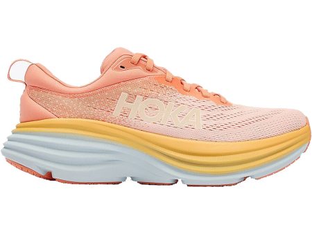 Women s Hoka One One Bondi 8 Shell Coral Peach Parfait Mesh For Sale