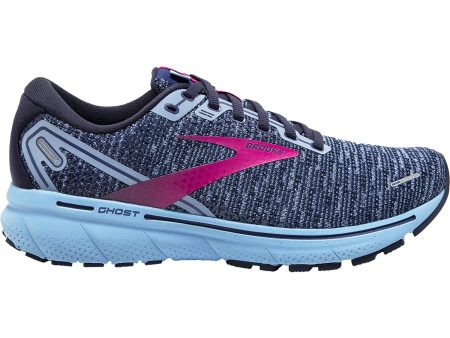 Women s Brooks Ghost 14 Peacoat Blissful Blue Fuchsia Mesh Supply