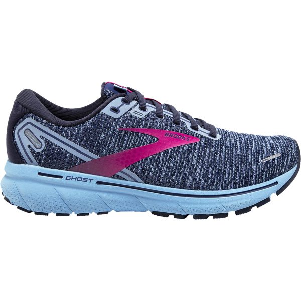 Women s Brooks Ghost 14 Peacoat Blissful Blue Fuchsia Mesh Supply