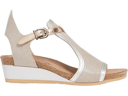 Women s Naot Fiona Beige Lizard Silver Rose Gold Nubuck Leather Sale