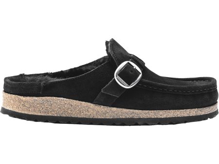 Women s Birkenstock Buckley Shearling Black Suede Hot on Sale