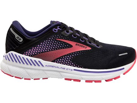 Women s Brooks Adrenaline GTS 22 Black Purple Coral Mesh Online Hot Sale