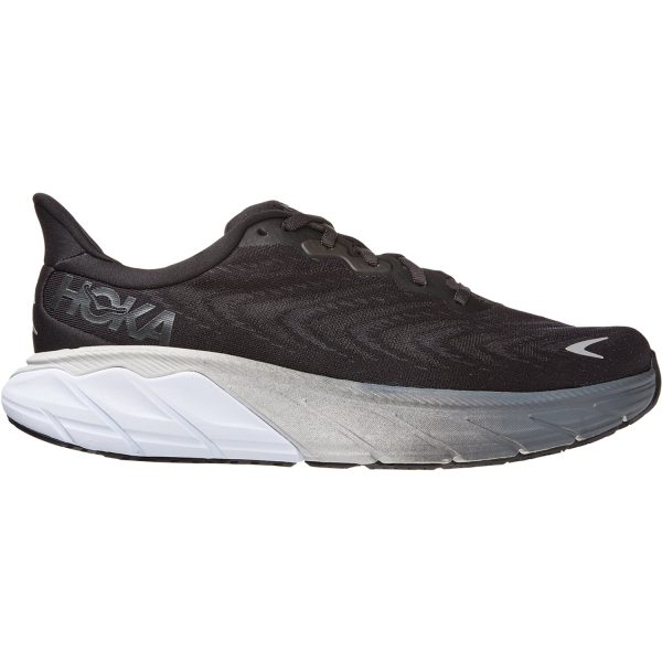 Men s Hoka Arahi 6 Black White Mesh Fashion