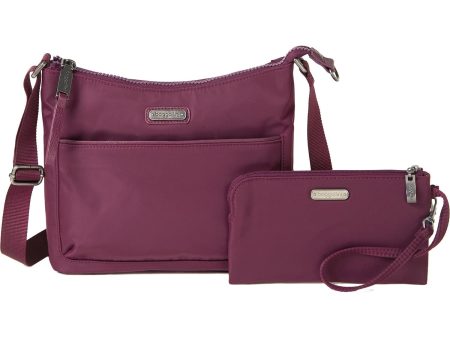 Baggallini Greenwich Crossbody Plumberry Nylon on Sale