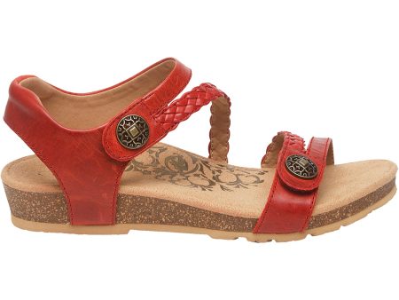 Women s Aetrex Jillian Red Leather Supply