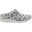 Women s Dansko Lucie Grey Leopard Wool on Sale