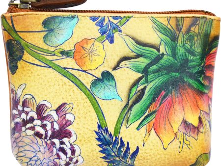 Anuschka Coin Pouch Caribbean Garden Leather For Cheap