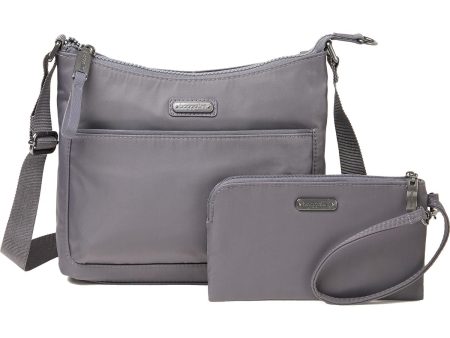 Baggallini Greenwich Crossbody Smoke Nylon Online Hot Sale