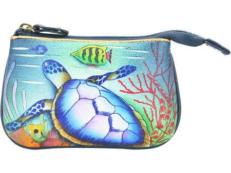 Anuschka Medium Zip Pouch Ocean Treasures Leather on Sale