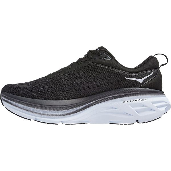 Men s Hoka Bondi 8 Black White Mesh For Discount