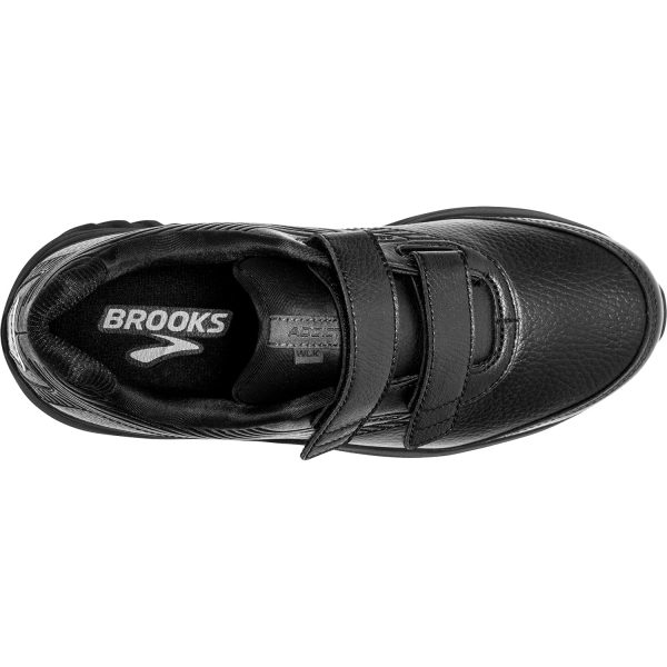 Women s Brooks Addiction Walker V-Strap Black Leather Online now