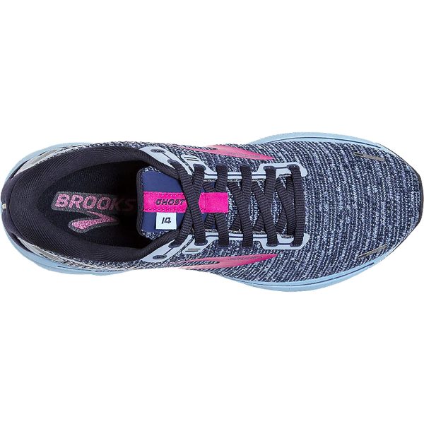 Women s Brooks Ghost 14 Peacoat Blissful Blue Fuchsia Mesh Supply