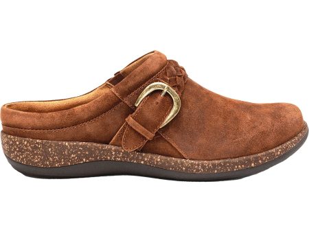 Women s Aetrex Libby Tobacco Suede Sale