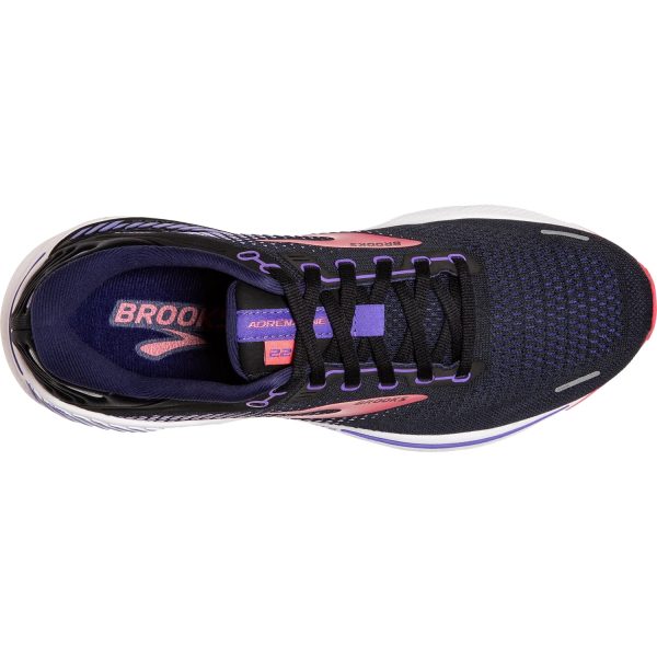 Women s Brooks Adrenaline GTS 22 Black Purple Coral Mesh Online Hot Sale