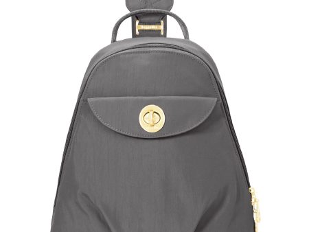 Women s Baggallini Dallas Convertible Backpack Charcoal Nylon For Cheap