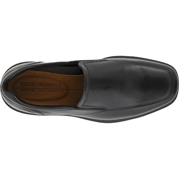 Men s Ecco Helsinki 2.0 Apron Toe Slip-On Black Leather Discount