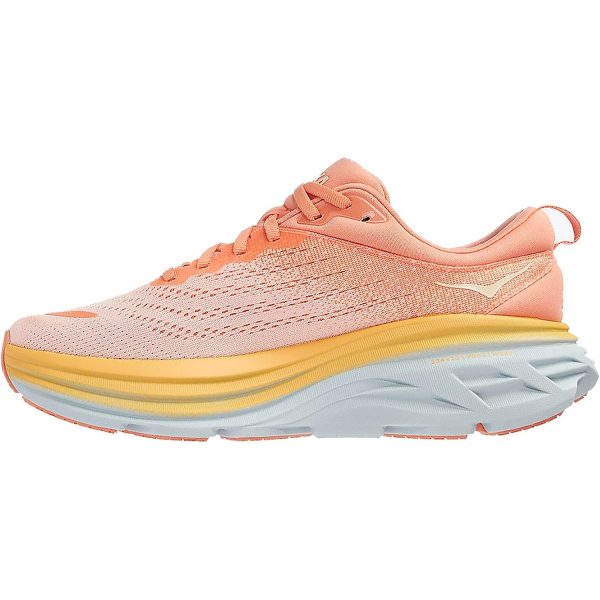 Women s Hoka One One Bondi 8 Shell Coral Peach Parfait Mesh For Sale