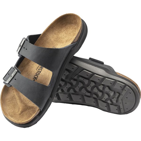 Men s Birkenstock Arizona Rugged Black Oiled Leather Online Sale