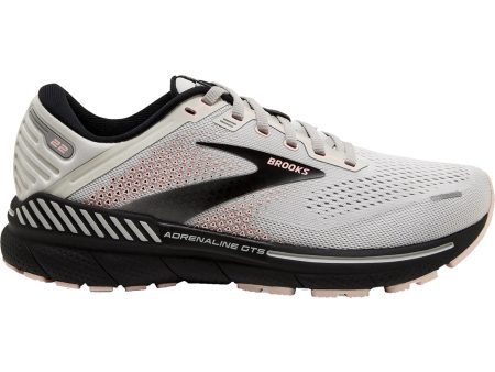 Women s Brooks Adrenaline GTS 22 Grey Rose Black Mesh Cheap