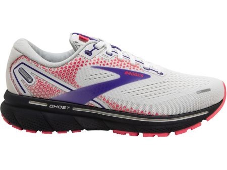 Women s Brooks Ghost 14 White Purple Coral Mesh Fashion