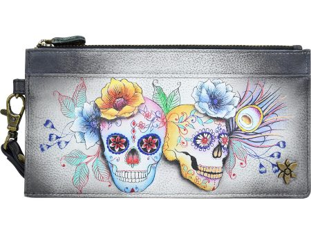 Anuschka Clutch Wristlet Organizer Calaveras De Azucar Leather Online