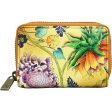 Anuschka Credit And Business Card Holder Caribbean Garden Leather Online Hot Sale