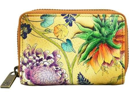 Anuschka Credit And Business Card Holder Caribbean Garden Leather Online Hot Sale