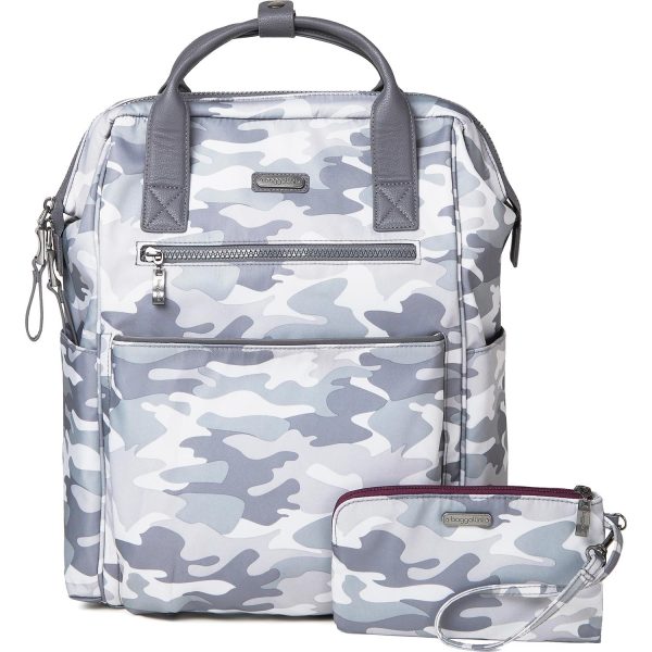 Baggallini Soho Backpack Grey Camo Nylon Online now