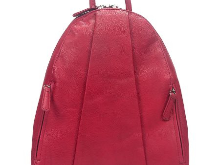 Women s Osgoode Marley Teardrop Multi Zip Backpack Garnet Leather For Sale