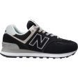 Women s New Balance WL574EVB Black Suede Online Hot Sale