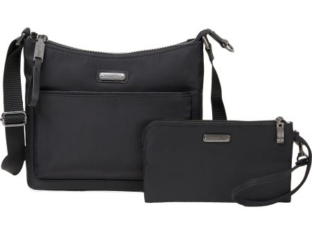 Baggallini Greenwich Crossbody Black Nylon Hot on Sale