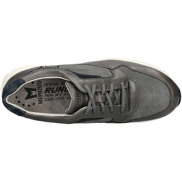 Men s Mephisto Davis Dark Grey Leather Cheap