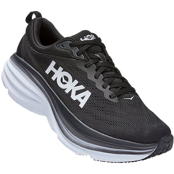 Men s Hoka Bondi 8 Black White Mesh For Discount