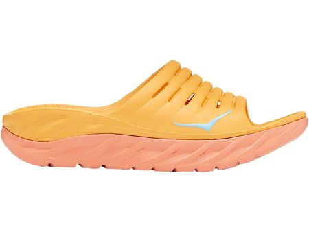 Unisex Hoka Ora Recovery Slide Amber Yellow Shell Coral EVA Hot on Sale